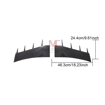 MC MAX CARBON DRY CARBON Prepreg For Audi R8 Carbon Front Bumper Canards AERO FLAPS AUDI R8 4S before LCI 