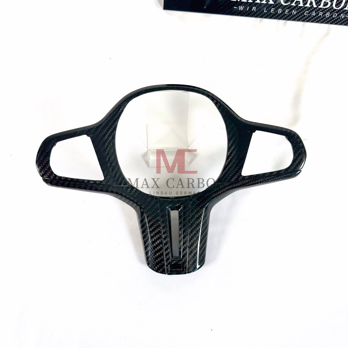 MAX CARBON Dry Carbon Prepreg Steering Wheel Cover Replacement for BMW G30 G31 G32 G14 G15 G16 G01 G02 G05 G06 G07 F95 F96 F97 F98 F90 F91 F92 F93 