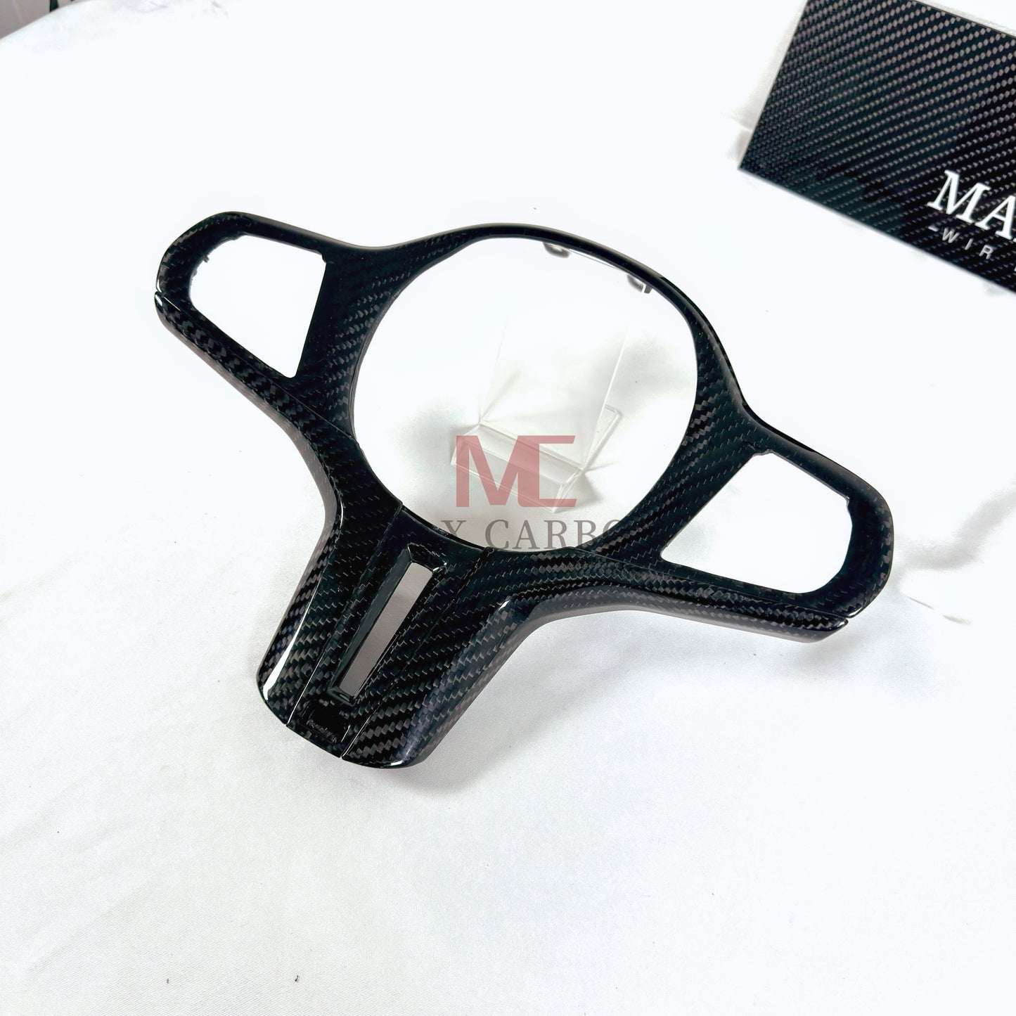 MAX CARBON Dry Carbon Prepreg Steering Wheel Cover Replacement for BMW G30 G31 G32 G14 G15 G16 G01 G02 G05 G06 G07 F95 F96 F97 F98 F90 F91 F92 F93 