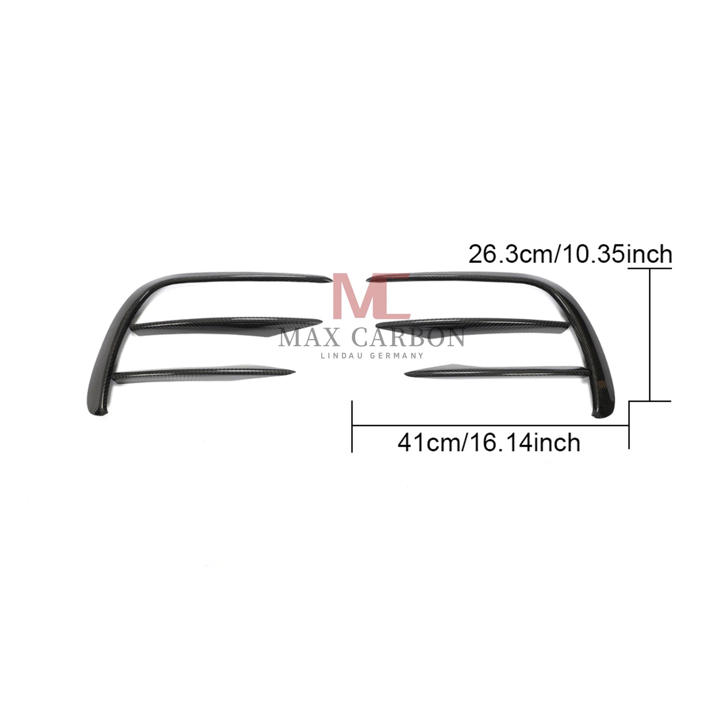 MC Performance 6PCS Carbon Front Bumper Canards for Mercedes Benz E Class W213 S213 E300 E350 E400 E450
