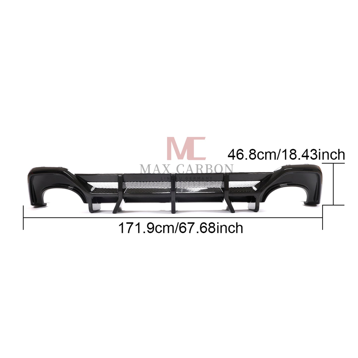 MAX CARBON Performance Rear Diffuser Replacement for Audi RS7 C8 