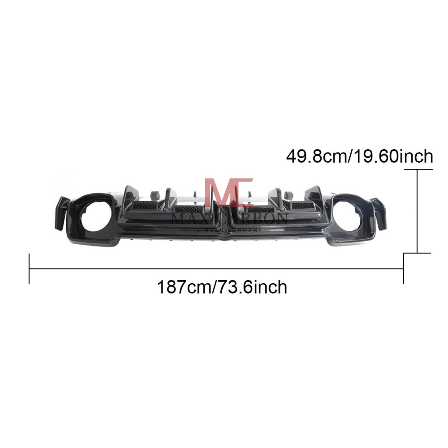 MC MAX CARBON DRY CARBON Performance Diffuser suitable for Audi R8 4S LCI FACELIFT 