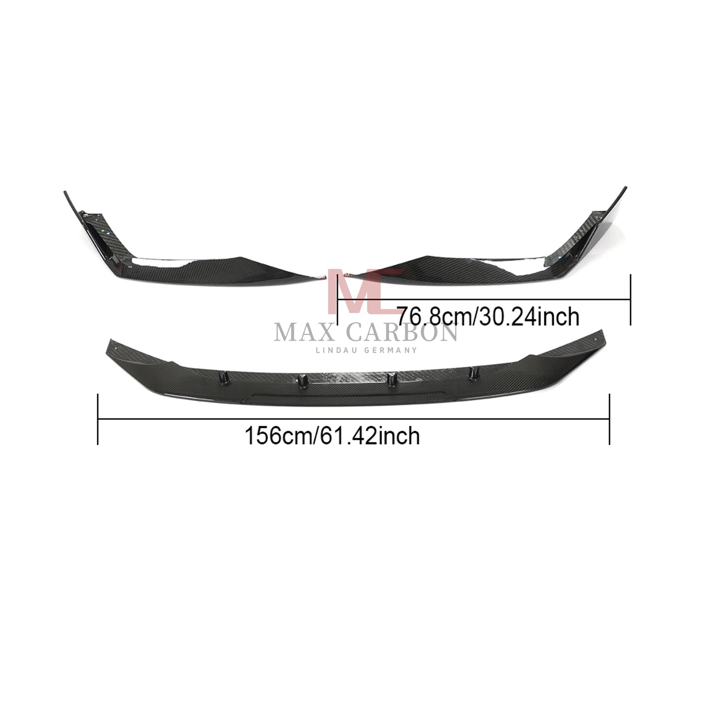 MC MAX CARBON Performance DRY CARBON front spoiler front lip for Audi RS6 C8 