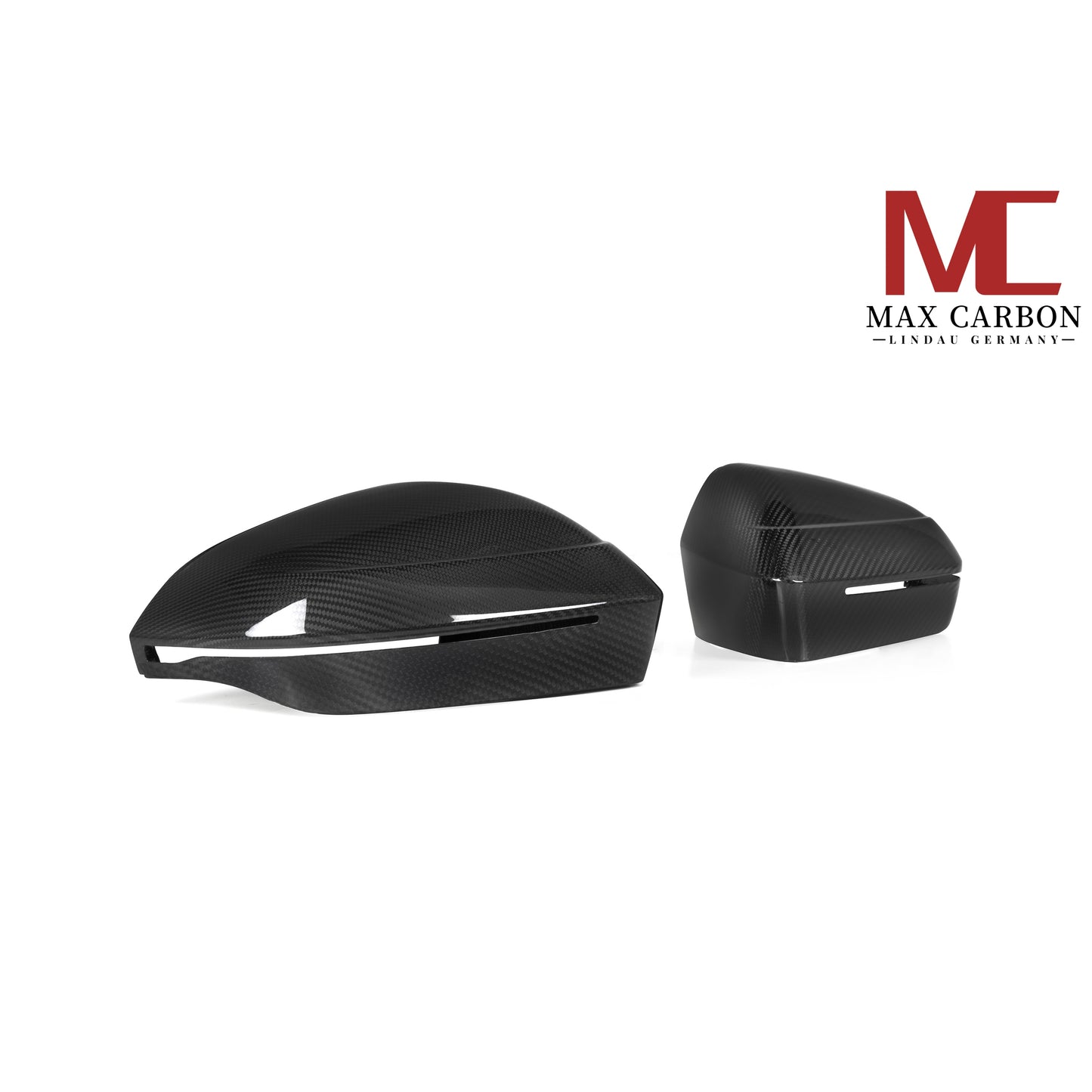 MAX CARBON Dry Carbon Mirror Caps Standard Replacement suitable for BMW 5 Series G60 G61 7 Series G70 M5 G90 G99 