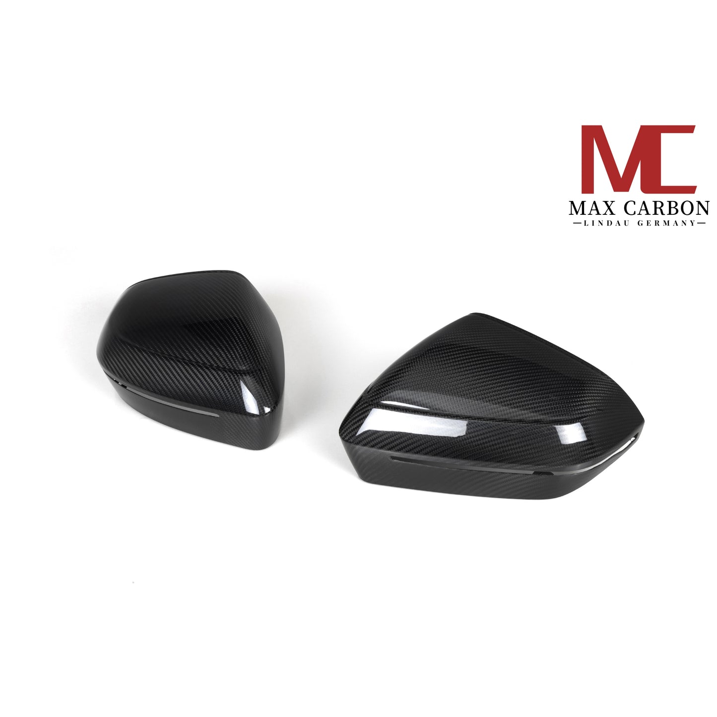 MAX CARBON Dry Carbon Mirror Caps Standard Replacement suitable for BMW 5 Series G60 G61 7 Series G70 M5 G90 G99 