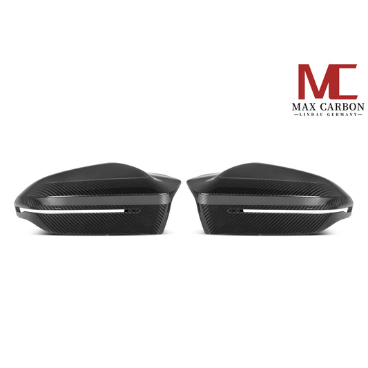 MAX CARBON Real Dry Carbon Prepreg Mirror Caps Sport Mirror Caps Replacement fits for BMW G60 G61 G70 5 Series 7 Series G90 G99 M5 