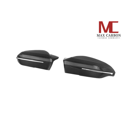 MAX CARBON Real Dry Carbon Prepreg Mirror Caps Sport Mirror Caps Replacement fits for BMW G60 G61 G70 5 Series 7 Series G90 G99 M5 