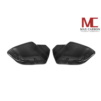 MAX CARBON Real Dry Carbon Prepreg Mirror Caps Sport Mirror Caps Replacement fits for BMW G60 G61 G70 5 Series 7 Series G90 G99 M5 