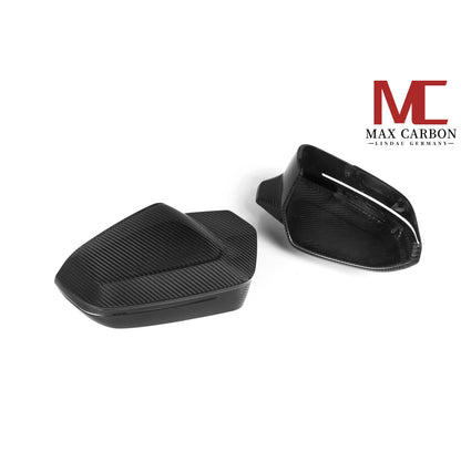 MAX CARBON Real Dry Carbon Prepreg Mirror Caps Sport Mirror Caps Replacement fits for BMW G60 G61 G70 5 Series 7 Series G90 G99 M5 