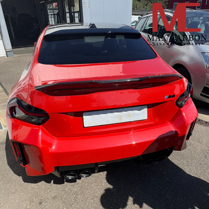 MAX CARBON Performance Dry Carbon Rear Spoiler suitable for BMW G87 M2 G42 M240i 