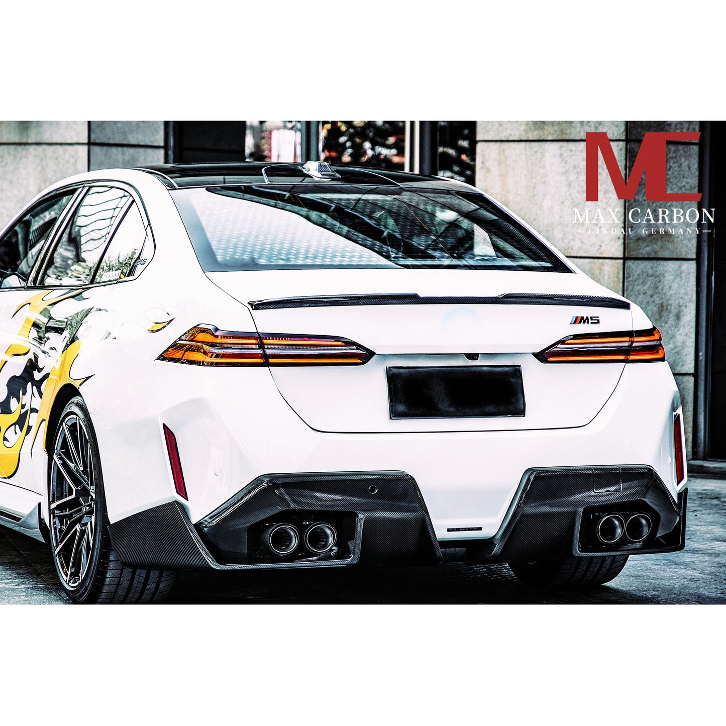 MAX CARBON Dry Carbon Prepreg Sport Rear Large Spoiler Lip for BMW 5 Series G60 G90 M5 