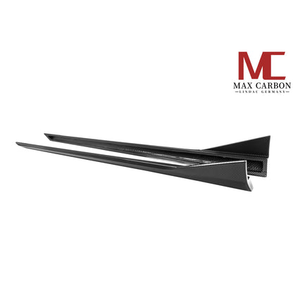 MAX CARBON Dry Carbon Prepreg Replacement Side Skirts Insert for BMW M5 G90 G99