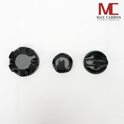 MAX CARBON Performance oil water climate cover 3 pieces in a set for the engine compartment, suitable for BMW G80 G81 M3 G82 G83 M4 M2 G87 