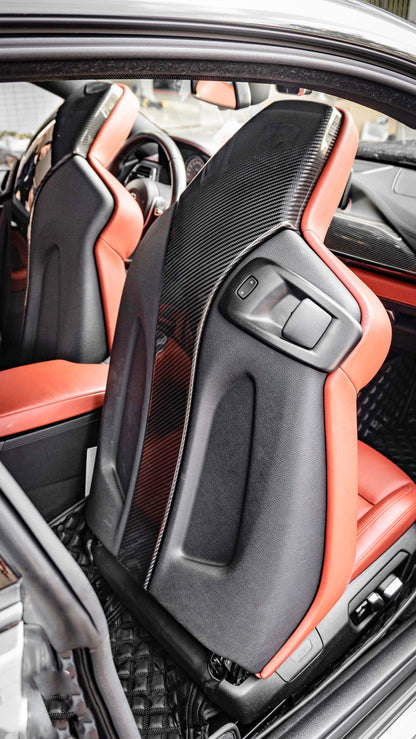 MAX CARBON Dry Carbon Prepreg Seat Cover suitable for BMW M2 Competition F87 M3 F80 M4 F82 F83 