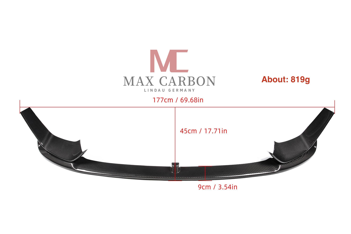 MAX CARBON Dry Carbon Prepreg Performance Front Lip Replacement fits for BMW M3 F80 M4 F82 F83 