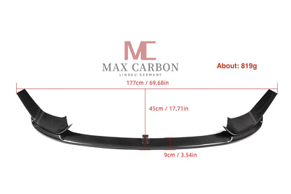 MAX CARBON Dry Carbon Prepreg Performance Front Lip Replacement fits for BMW M3 F80 M4 F82 F83 