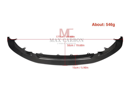 MAX CARBON Dry Carbon Prepreg Performance Front Lip Replacement suitable for BMW M3 F80 M4 F82 F83 GT4 