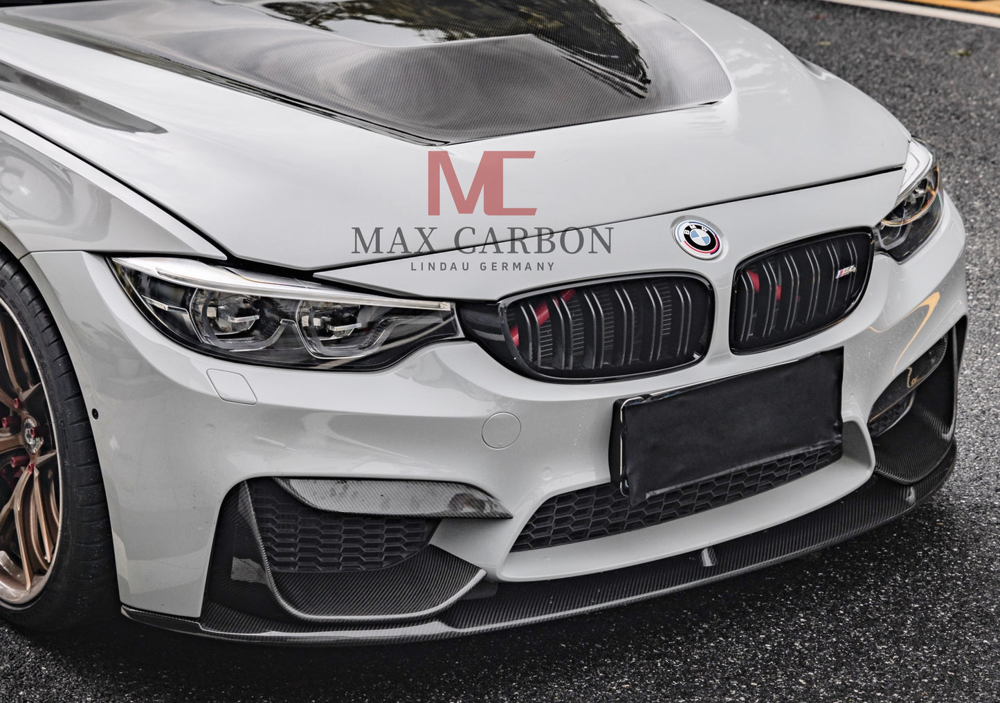 MAX CARBON Dry Carbon Prepreg Performance Front Lip Replacement fits for BMW M3 F80 M4 F82 F83 