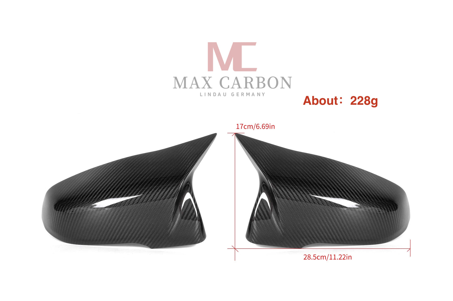 MAX CARBON Performance Sport mirror caps mirror cover replacement for BMW F40 F44 F45 F46 F48 F39 G29