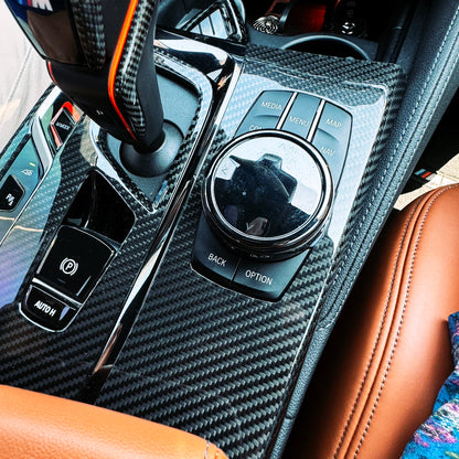 MAX CARBON DRY CARBON Performance replacement gear selector switch covers suitable for BMW M5 F90 X3M F97 X4M F98 
