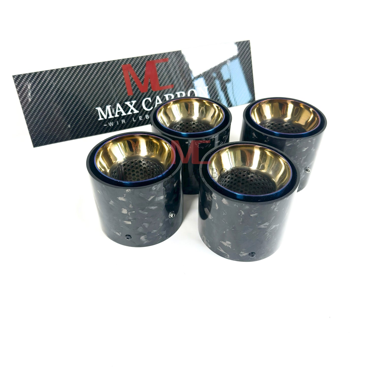 MAX CARBON Forged Carbon Exhaust Replacement Tailpipe Cover for BMW M2 M3 M4 G80 G81 G82 G83 G87 with Original Exhaust Covers 