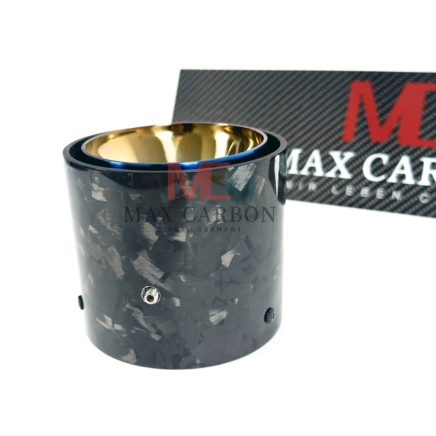 MAX CARBON Forged Carbon Exhaust Replacement Tailpipe Cover for BMW M2 M3 M4 G80 G81 G82 G83 G87 with Original Exhaust Covers 