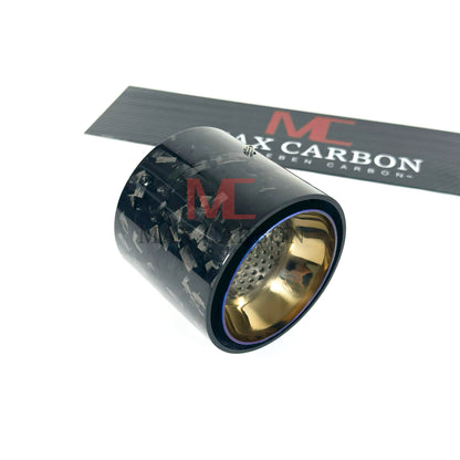 MAX CARBON Forged Carbon Exhaust Replacement Tailpipe Cover for BMW M2 M3 M4 G80 G81 G82 G83 G87 with Original Exhaust Covers 
