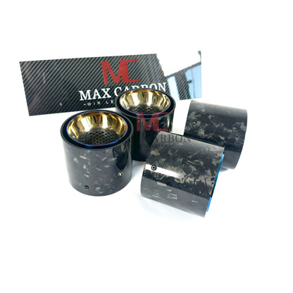 MAX CARBON Forged Carbon Exhaust Replacement Tailpipe Cover for BMW M2 M3 M4 G80 G81 G82 G83 G87 with Original Exhaust Covers 