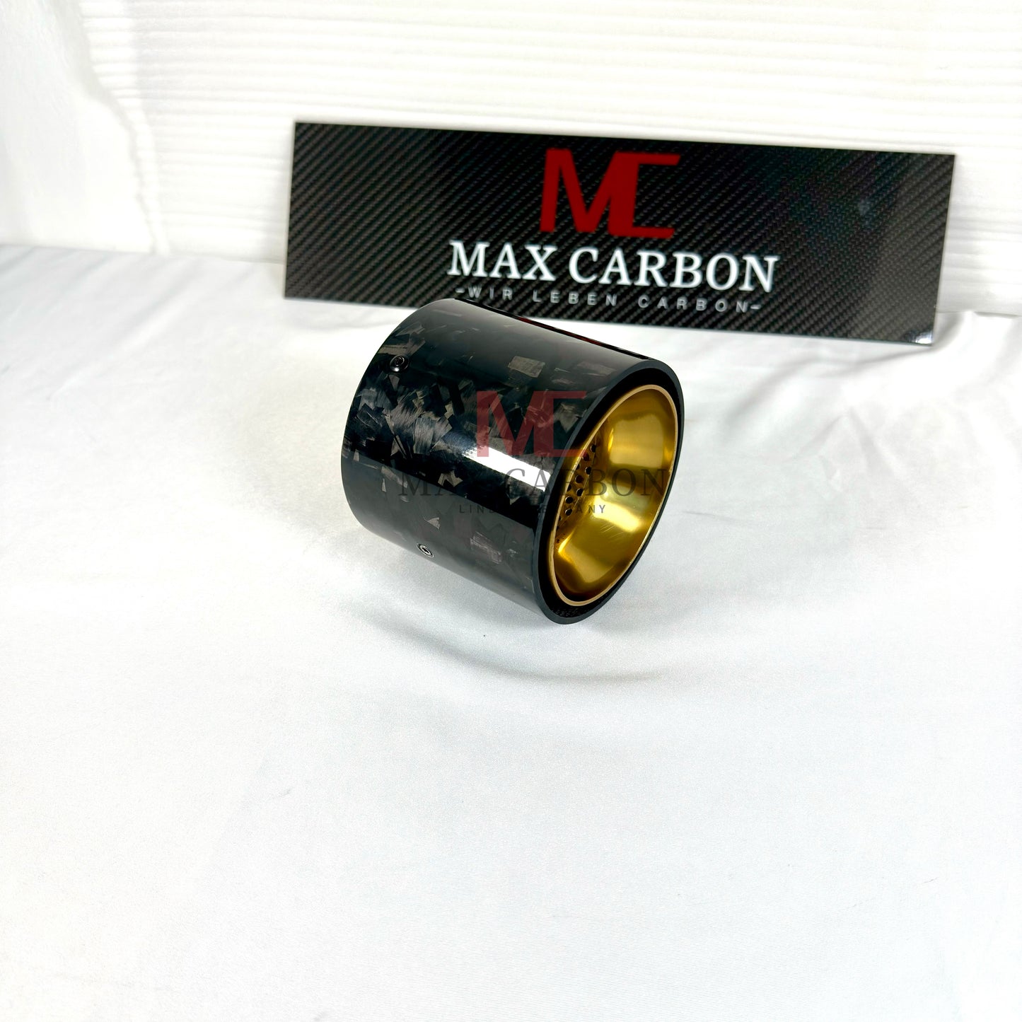 MAX CARBON Forged Carbon Exhaust Replacement Tailpipe Cover for BMW M2 M3 M4 G80 G81 G82 G83 G87 with Original Exhaust Covers 