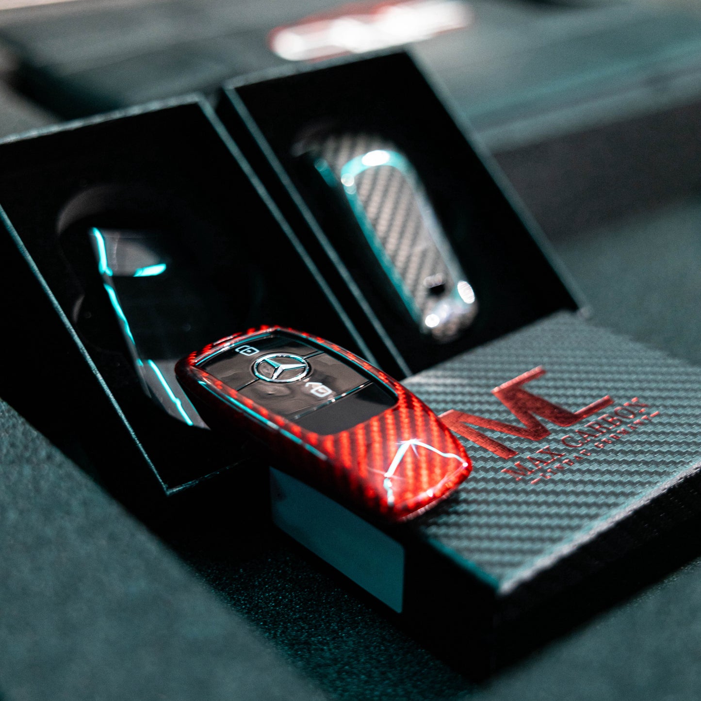 MAX CARBON Premium key cover case suitable for Mercedes Benz ABCES CLE GLE GLS EQE EQS AMG GT SL 