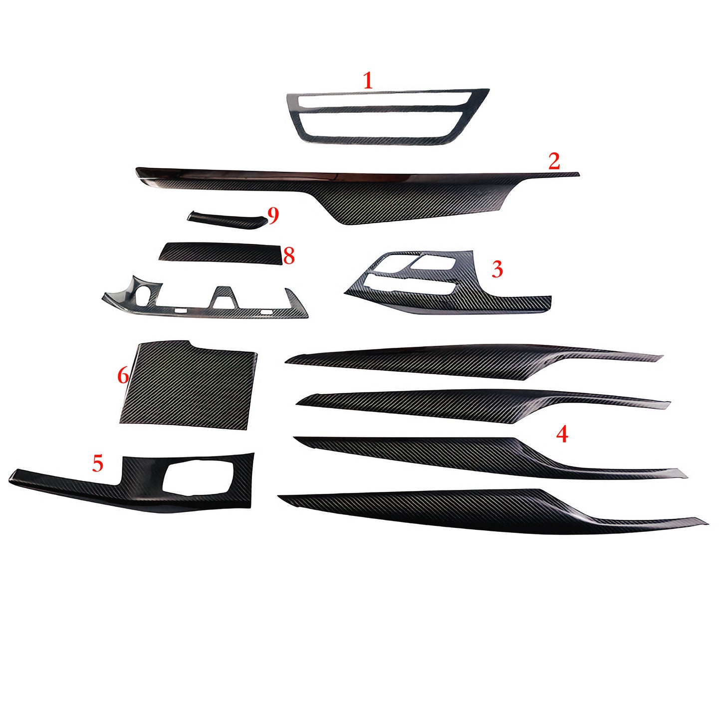 MAX CARBON DRY CARBON Performance replacement gear selector switch covers suitable for BMW M5 F90 X3M F97 X4M F98 