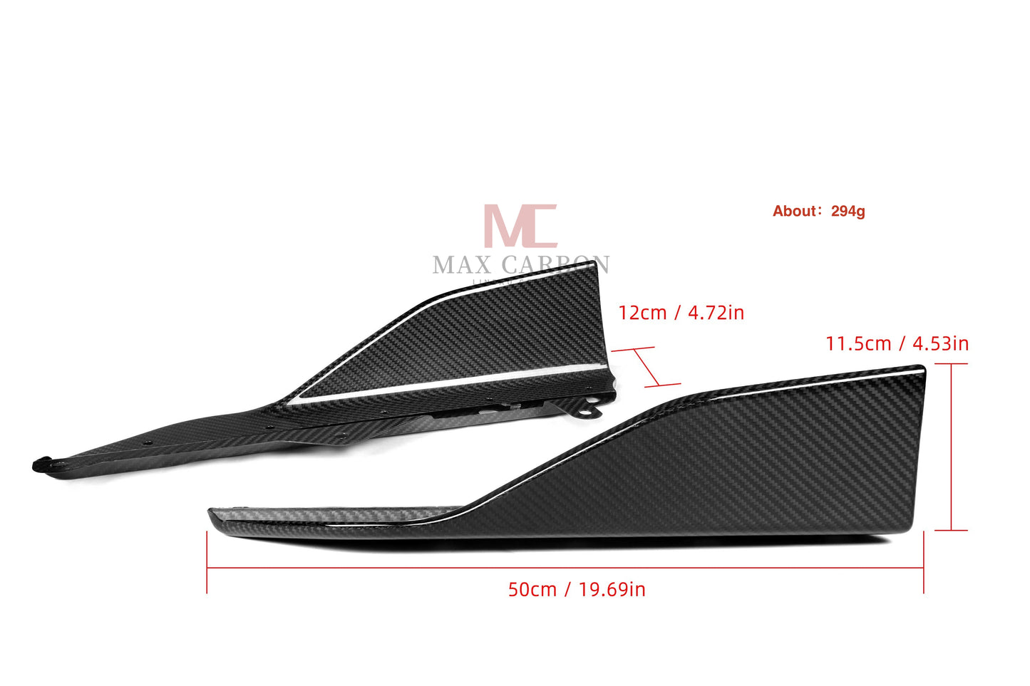 MAX CARBON Performance Real Carbon Dry Carbon Prepreg Side Flaps for BMW G42 M240i