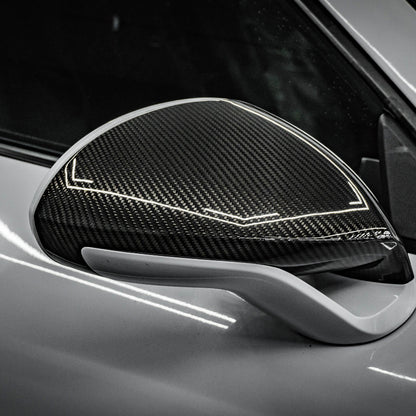 MC MAX CARBON Performance mirror caps Dry Carbon Prepreg suitable for Porsche 911 991.1 GT3RS