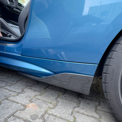 MAX CARBON Dry Carbon Prepreg Side Flaps Side Skirts fits for BMW M2 F87 M2C M2CS