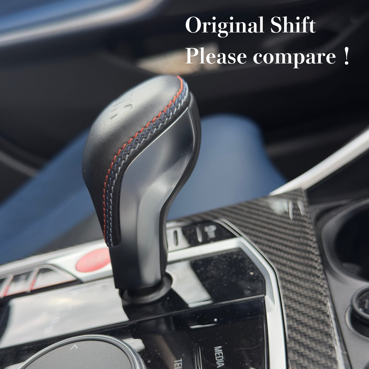 MAX CARBON Dry Carbon 1 piece gear knob attachment suitable for BMW M2 G87 M3 G80 G81 M4 G82 G83