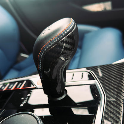 MAX CARBON Dry Carbon 1 piece gear knob attachment suitable for BMW M2 G87 M3 G80 G81 M4 G82 G83