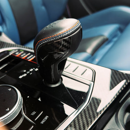 MAX CARBON Dry Carbon 1 piece gear knob attachment suitable for BMW M2 G87 M3 G80 G81 M4 G82 G83