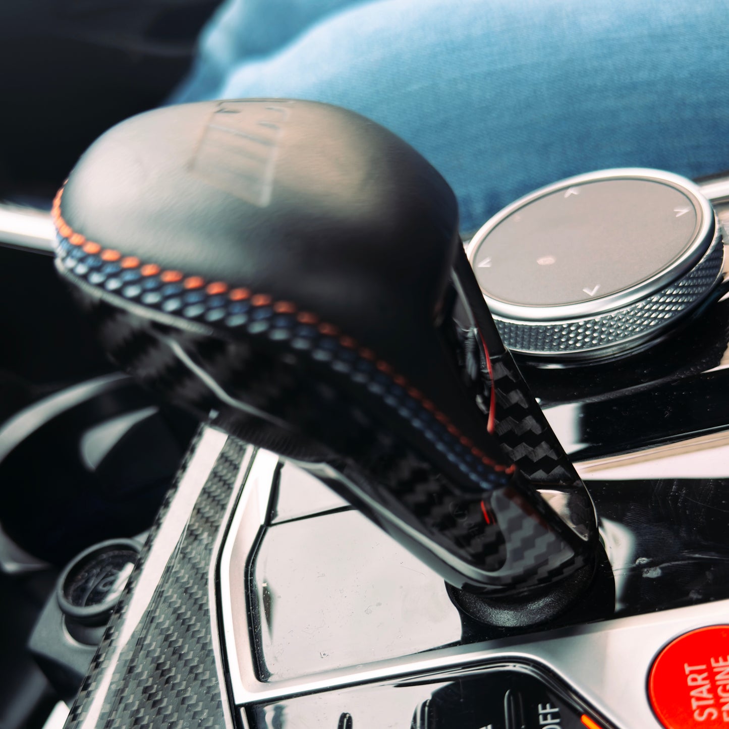 MAX CARBON Dry Carbon 1 piece gear knob attachment suitable for BMW M2 G87 M3 G80 G81 M4 G82 G83