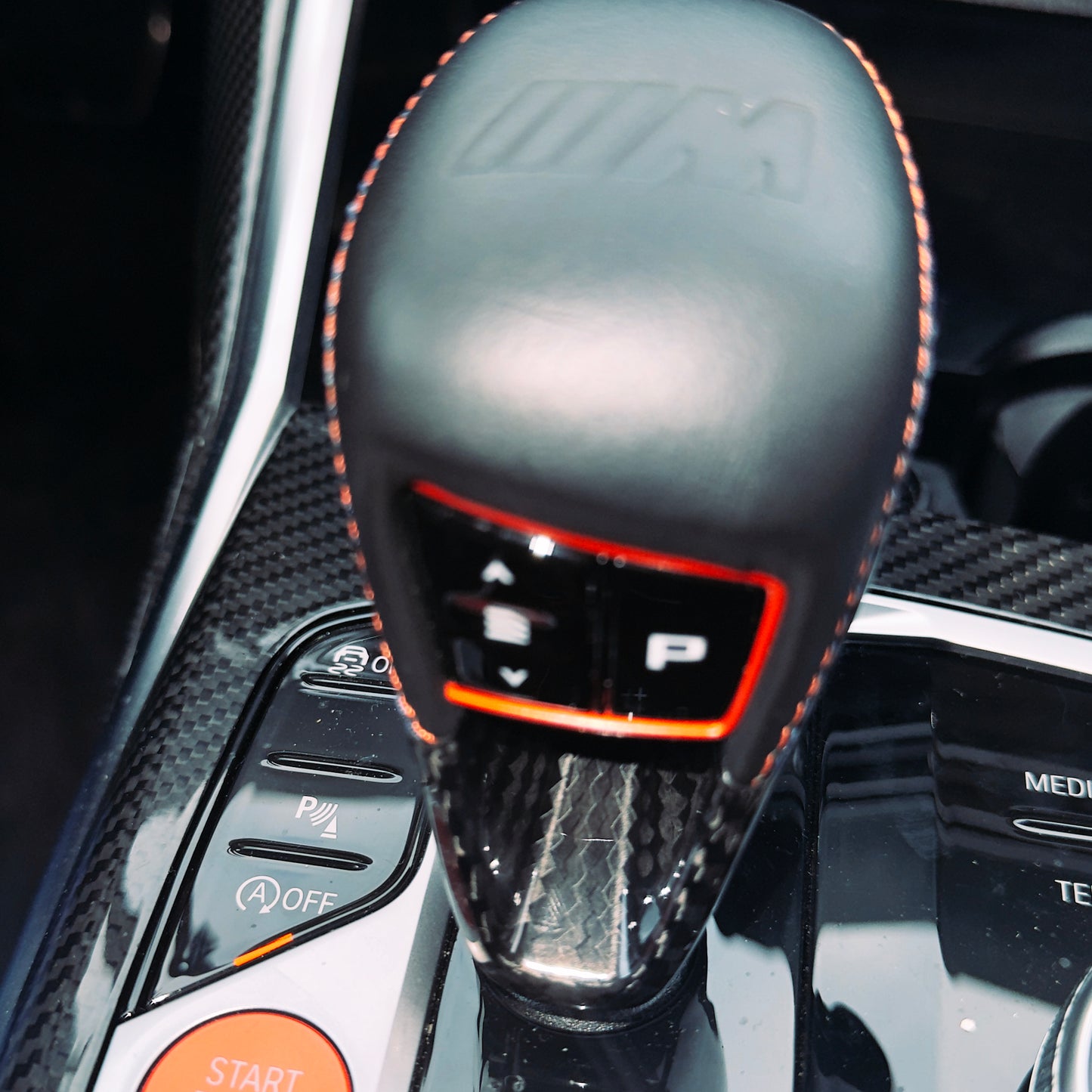 MAX CARBON Dry Carbon 1 piece gear knob attachment suitable for BMW M2 G87 M3 G80 G81 M4 G82 G83