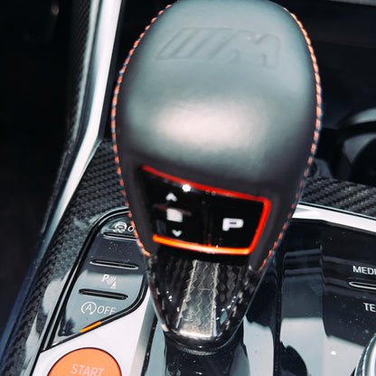 MAX CARBON Dry Carbon 1 piece gear knob attachment suitable for BMW M2 G87 M3 G80 G81 M4 G82 G83