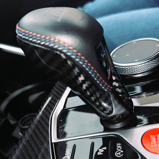 MAX CARBON Dry Carbon 1 piece gear knob attachment suitable for BMW M2 G87 M3 G80 G81 M4 G82 G83