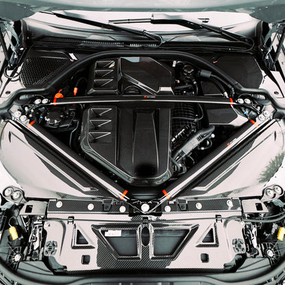 MAX CARBON Performance oil water climate cover 3 pieces in a set for the engine compartment, suitable for BMW G80 G81 M3 G82 G83 M4 M2 G87 