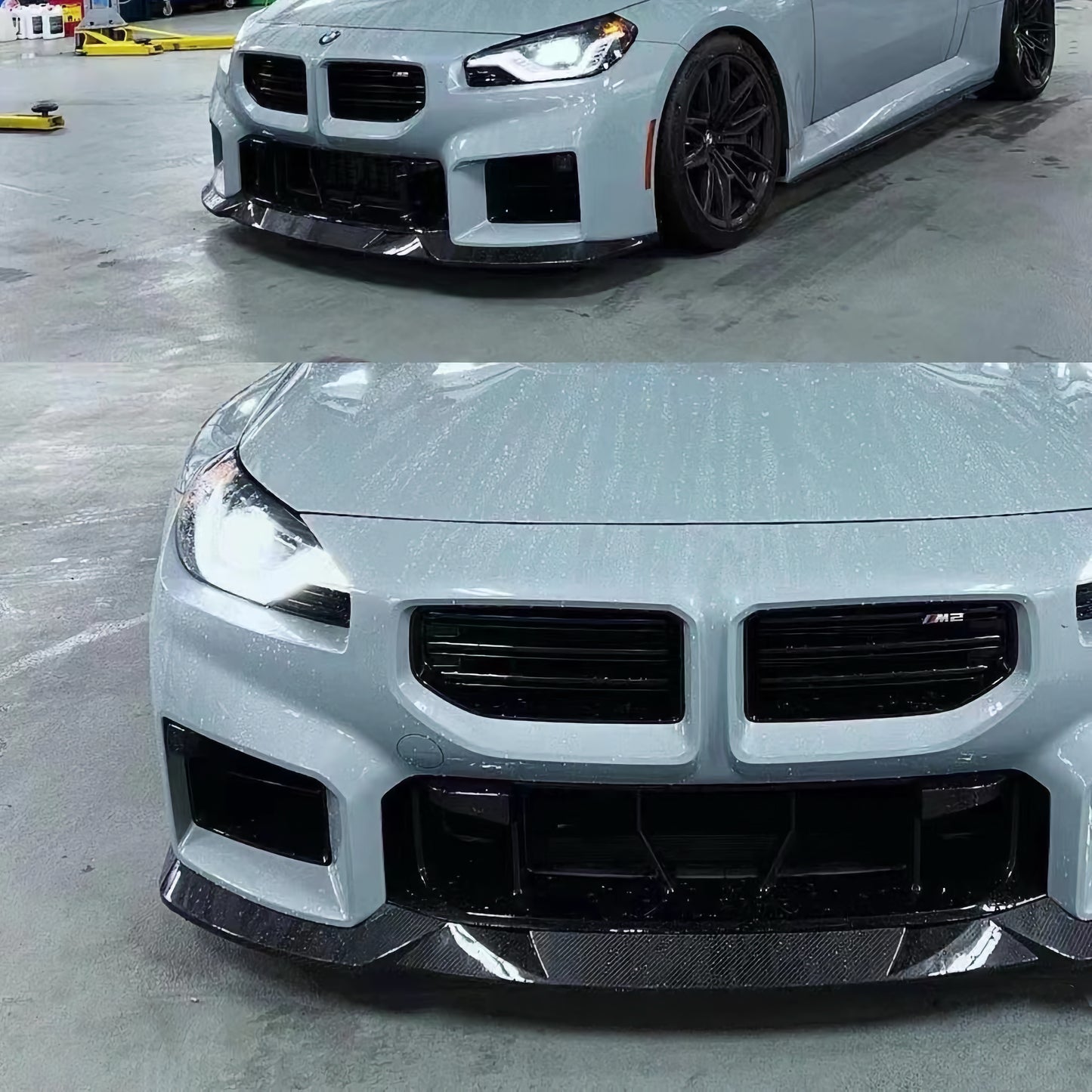 MAX CARBON Performance Real Dry Carbon Full Carbon Front Attachment Front Lip 3 Parts Set Suitable for BMW M2 G87