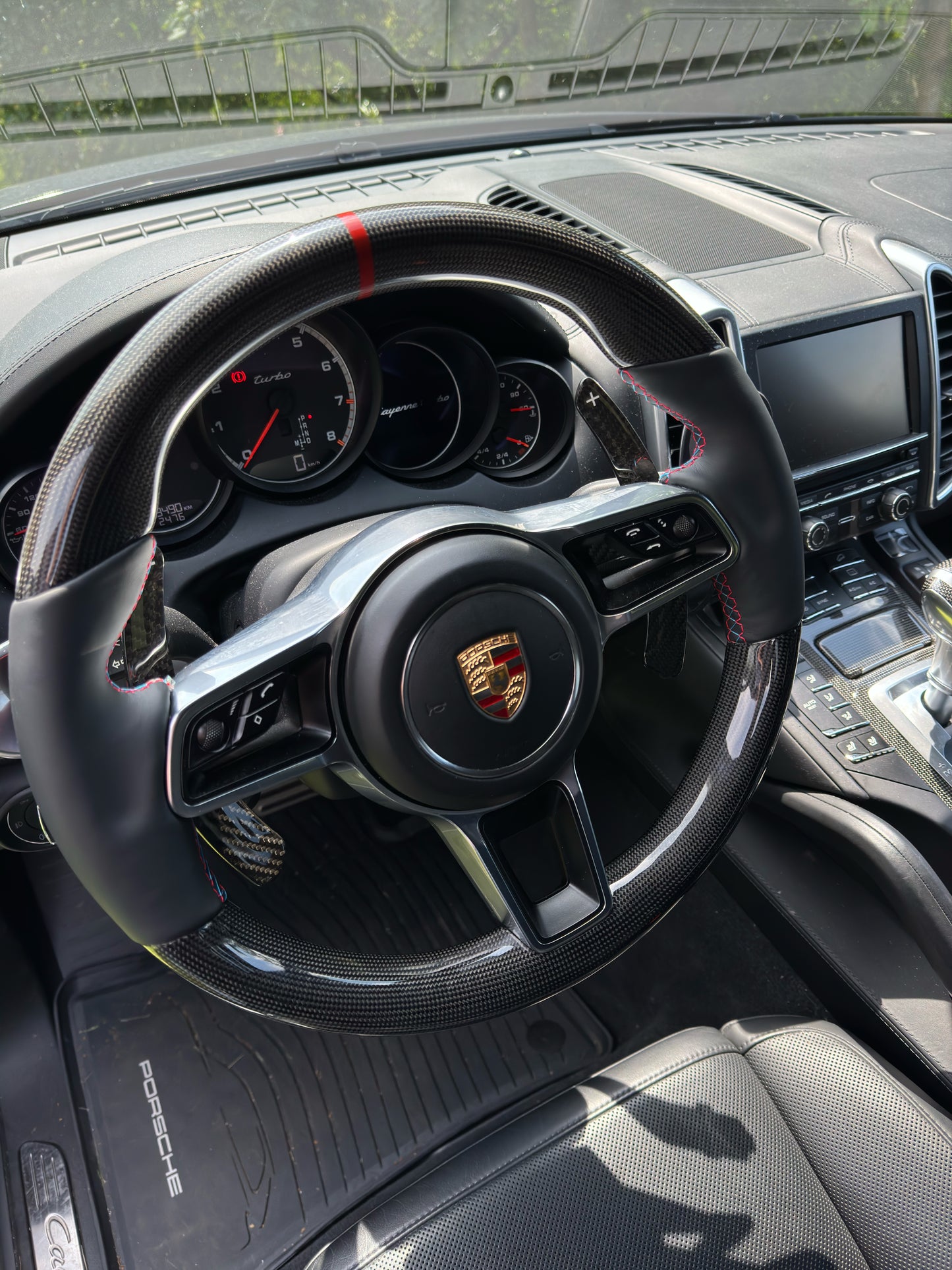 MAX CARBON Performance Carbon Steering Wheel Replacement for Porsche Cayenne Macan 911 Cayman Boxster Panamera 