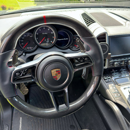MAX CARBON Performance Carbon Steering Wheel Replacement for Porsche Cayenne Macan 911 Cayman Boxster Panamera 