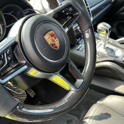 MAX CARBON Performance Carbon Steering Wheel Replacement for Porsche Cayenne Macan 911 Cayman Boxster Panamera 