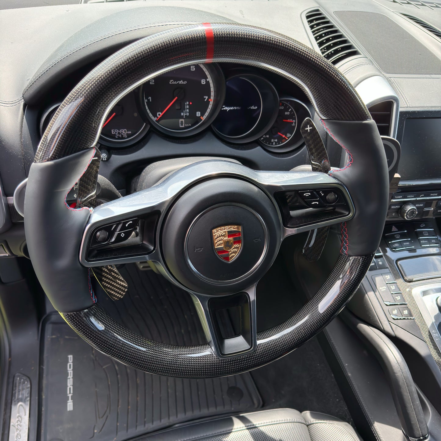 MAX CARBON Performance Carbon Steering Wheel Replacement for Porsche Cayenne Macan 911 Cayman Boxster Panamera 