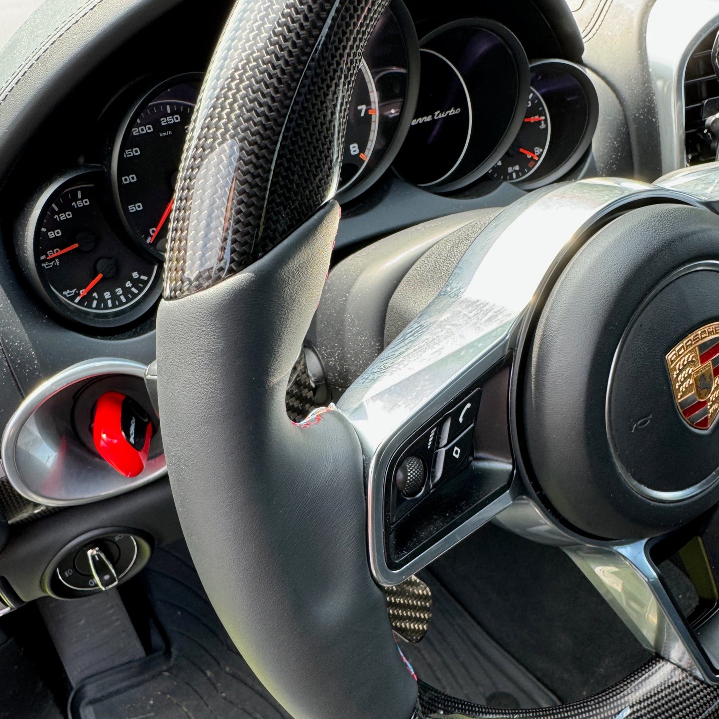 MAX CARBON Performance Carbon Steering Wheel Replacement for Porsche Cayenne Macan 911 Cayman Boxster Panamera 