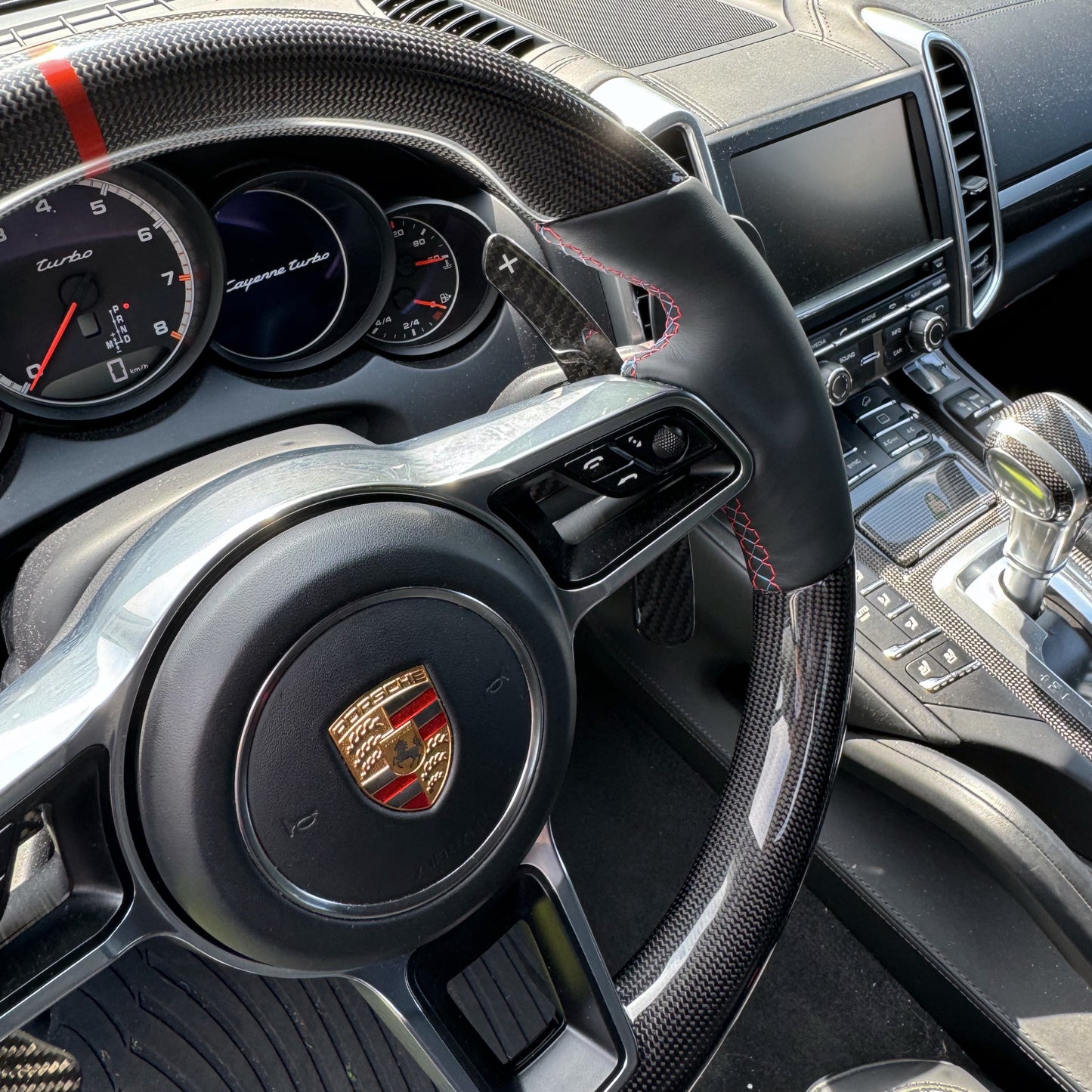 MAX CARBON Performance Carbon Steering Wheel Replacement for Porsche Cayenne Macan 911 Cayman Boxster Panamera 