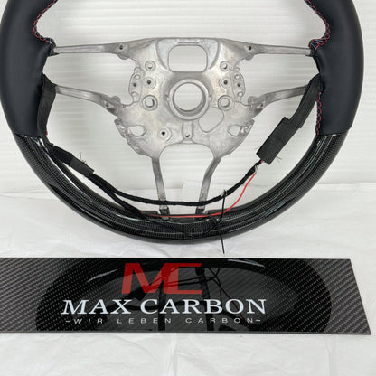 MAX CARBON Performance Carbon Steering Wheel Replacement for Porsche Cayenne Macan 911 Cayman Boxster Panamera 
